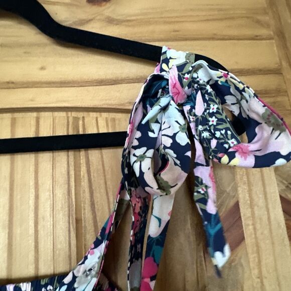 As U Wish Women's Sleeveless Tie On Shoulder Short Mini Dress Summer Floral Sz M - Picture 10 of 16